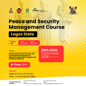 Lagos State Peace and Security Management Course